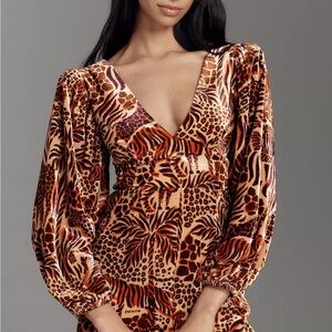Farm Rio x Anthropologie Long-Sleeve Printed Romper